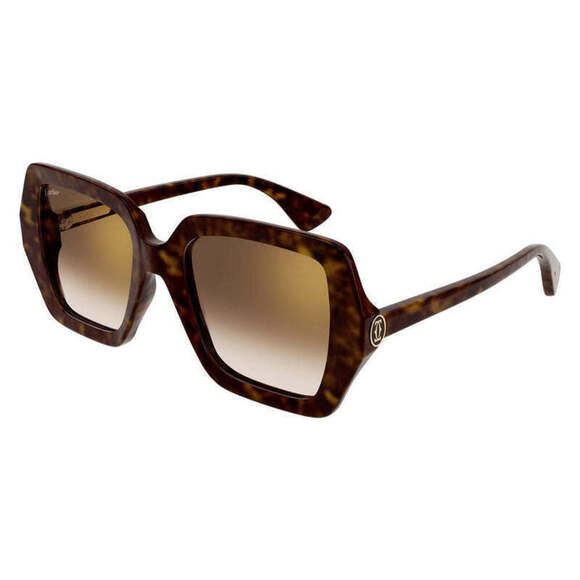 Cartier CT0507S-002 Sunglasses Havana Brown Acetate